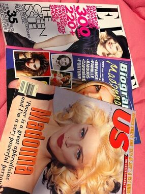Stack of Fashion Magazines with Madonna on the cover - Queen of Pop